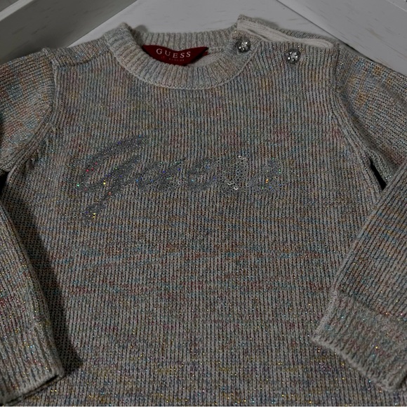 Guess Emory Sparkle Sweater dress - Rainbow Multicolored combo -12M - NWT - Picture 10 of 16
